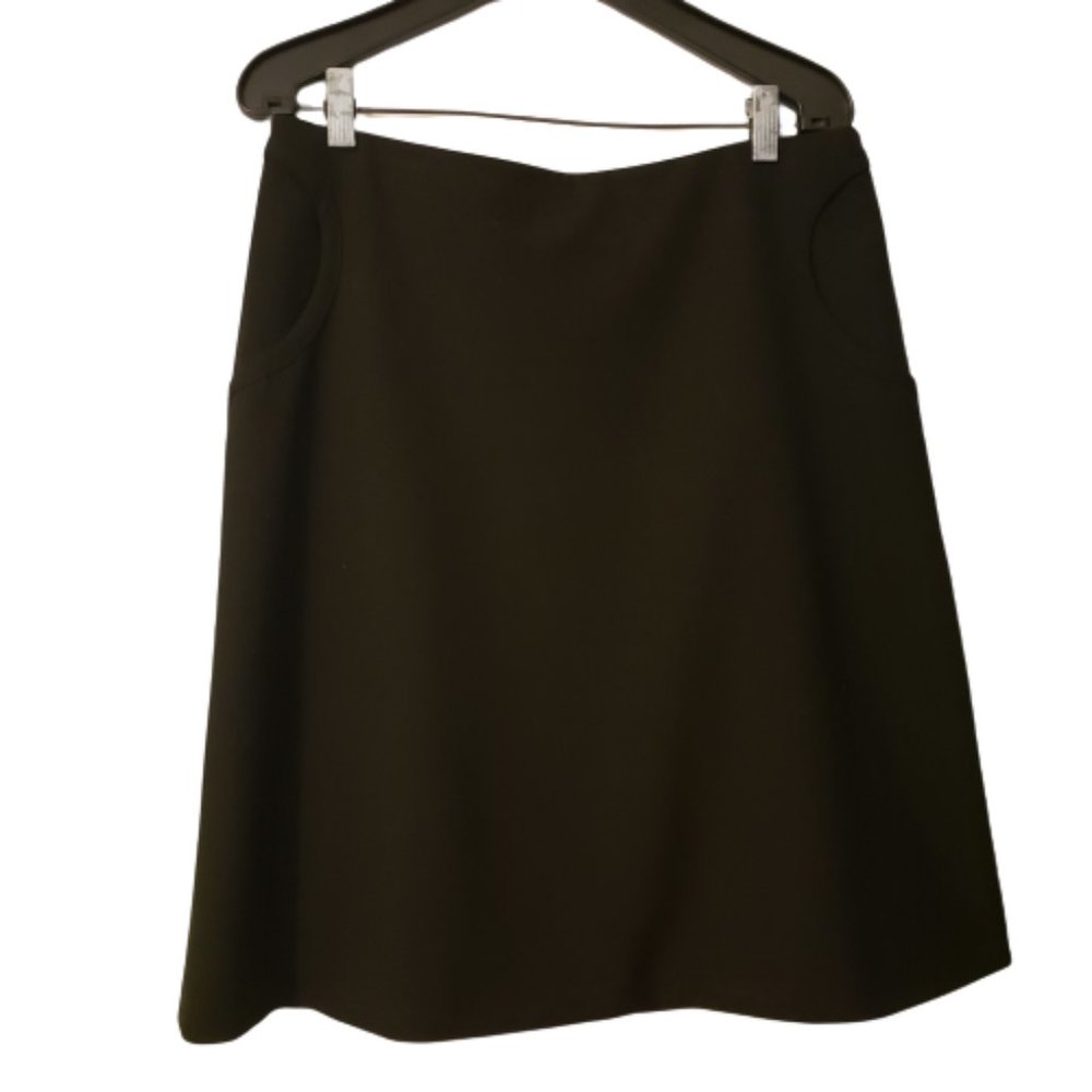 Margaret M Black A-Line Skirt SZ 8